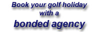 Book your golf holiday in France with an Abta and Atol bonded travel agency