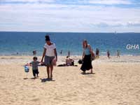 The beach at the nearby Hotel Celtique Carnac in France