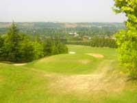 A down hill dog leg left at Le Golf Parc
