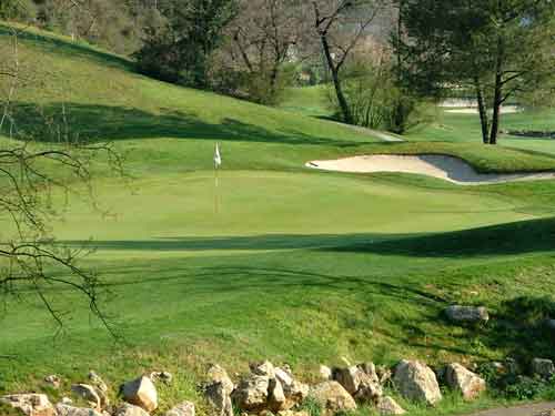The 16th green at Saint Donat Golf Course
